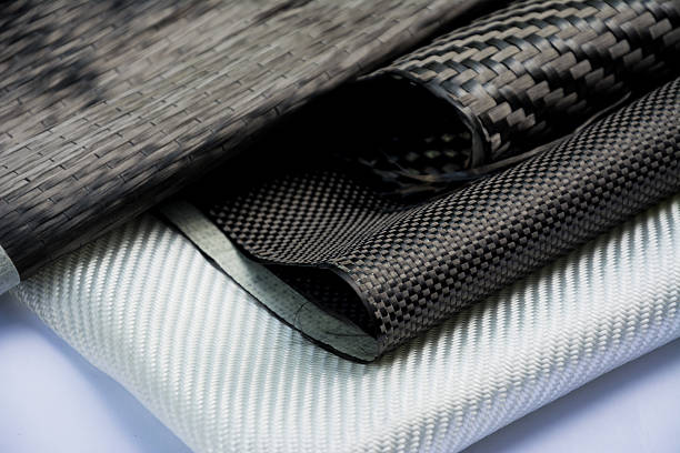 Black carbon fiber composite product material background