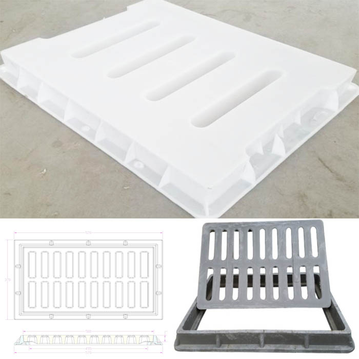 Polymer Resin Compression Mold Rectangle Cable Trench Cover Plate Mould 1