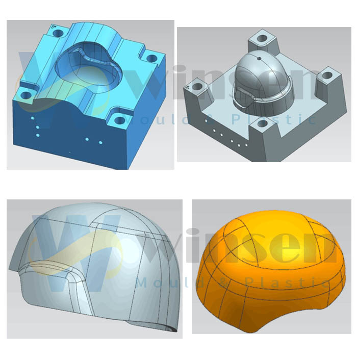 Kevlar Aramid UHMWPE Bulletproof helmet mold compression mould 4 1 Kevlar Aramid UHMWPE Bulletproof Helmet Mold Compression Mould 4