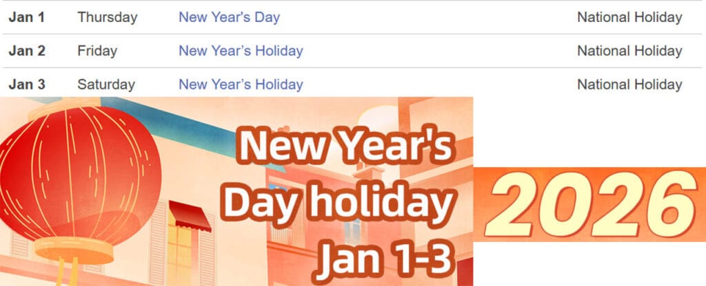 WS Mold 2026 New Year Holiday WS Mold 2026 New Year Holiday